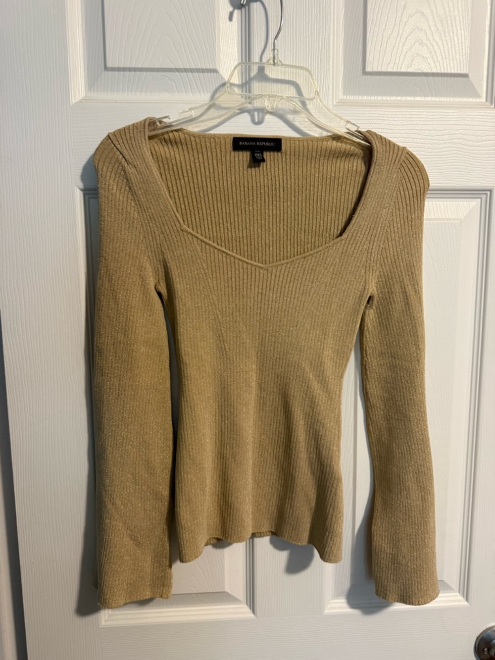 2 for $10 sale: Banana republic tan oatmeal ribbed flare sleeve sweater PXXS